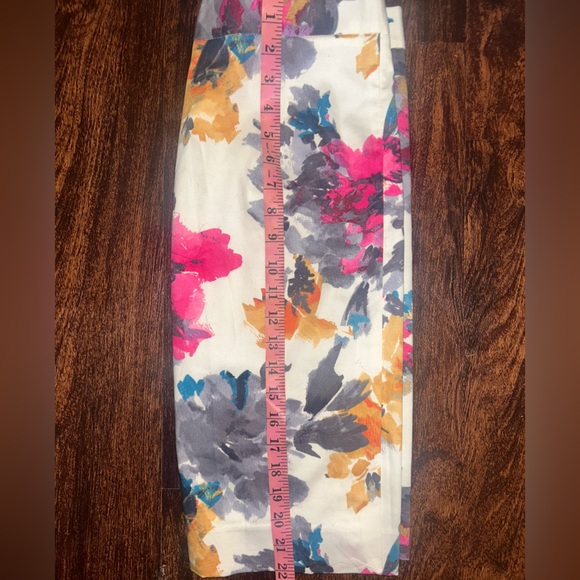 Express Skirt / NWT  Express High Waisted Floral Pencil Skirt Sz: 6 Pink Grey - Picture 3 of 10